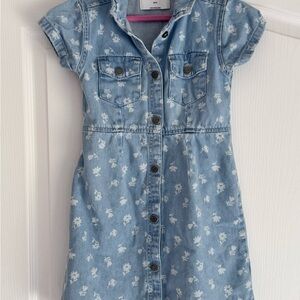 Stylish Blue Floral Kids Dress